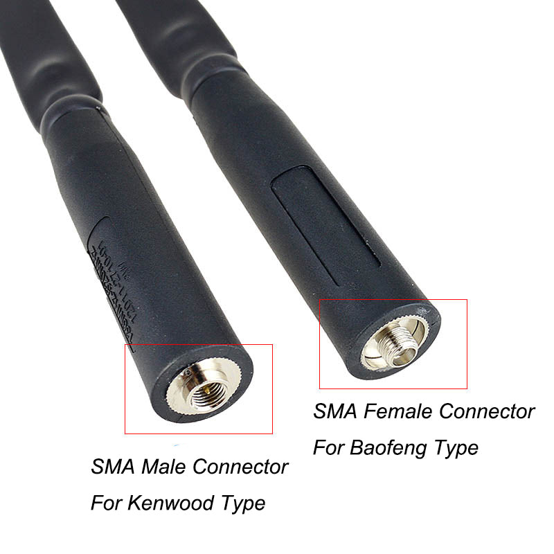 Two-Way Radio Foldable Tactical Antenna,UHF/VHF Dual Bands, 47cm/72cm/108cm, SMA Male/Female, Compatible with Baofeng UV-5R & Kenwood| PJ-04-005 (1 Pc)