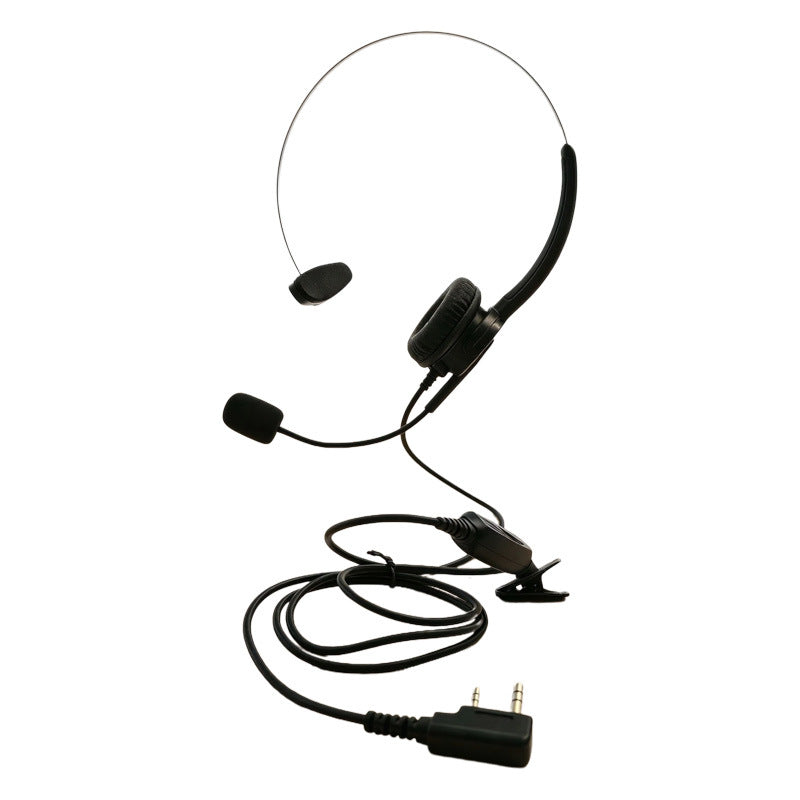 Single-sided Overhead K-plug Headset with Microphone Compatible with Baofeng UV5R and other Two-Way Radios| PJ-04-004 (1 Pc)